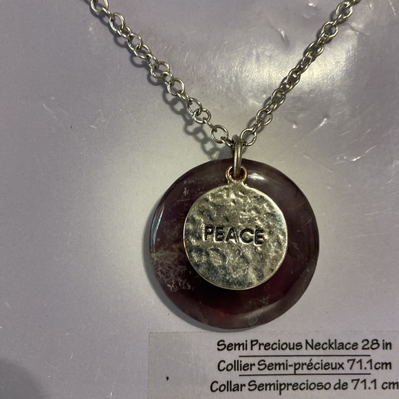 Jewelry - Amethyst peace necklace